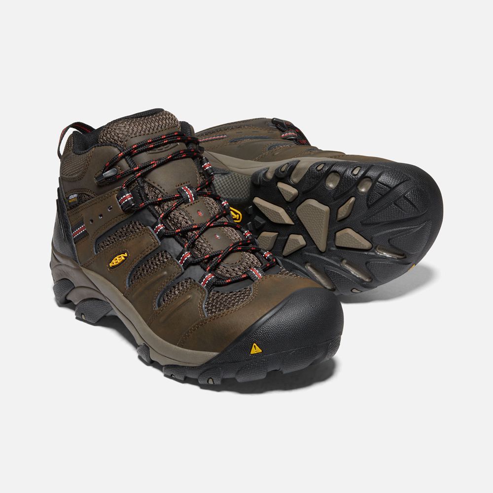 Keen Laarzen Heren Bruin - Lansing Mid Waterproof (Steel Toe) - 25743-OEUF